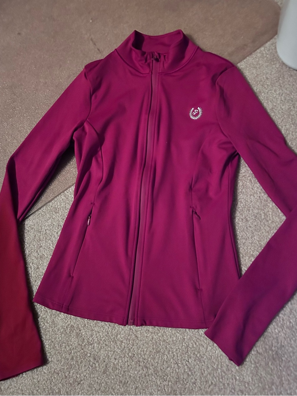 PINK Victoria's Secret Red Full-Zip Bomber Jacket